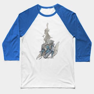 Cyberpunk Cyborg Dragon Baseball T-Shirt